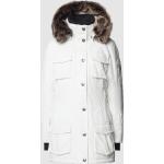 Weiße Wellensteyn Schneezauber Jacken mit Fellkapuze aus Polyamid mit Kapuze für Damen Größe XS 