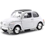 Weiße Welly FIAT 500 Modellautos & Spielzeugautos 