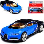 Blaue Welly Bugatti Chiron Modellautos & Spielzeugautos aus Metall 