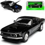 Schwarze Welly Ford Mustang Modellautos & Spielzeugautos aus Metall 