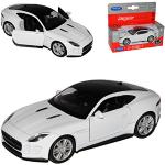 Weiße Welly Jaguar F-Type Modellautos & Spielzeugautos aus Metall 