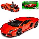 Orange Welly Lamborghini Aventador Modellautos & Spielzeugautos aus Metall 
