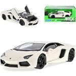 Weiße Welly Lamborghini Aventador Modellautos & Spielzeugautos 