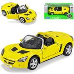 Gelbe Welly Opel Speedster Spielzeug Cabrios aus Metall 