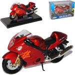 Rote Welly Suzuki Modell-Motorräder aus Metall 