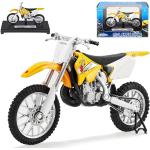 Gelbe Welly Suzuki Modell-Motorräder aus Metall 