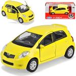 Gelbe Welly Toyota Yaris Modellautos & Spielzeugautos aus Metall 