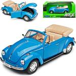 Blaue Welly Volkswagen / VW Käfer Spielzeug Cabrios aus Metall 