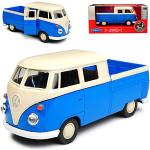 Blaue Welly Volkswagen / VW Transport & Verkehr Spielzeug Busse aus Metall 