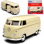 Beige Welly Volkswagen / VW Transport & Verkehr Spielzeug Busse aus Metall 