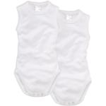 Weiße Ärmellose Wellyou Kinderträgerbodys aus Baumwolle für Babys Größe 134 2-teilig 
