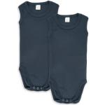 Marineblaue Unifarbene Ärmellose Wellyou Kinderträgerbodys aus Baumwolle für Babys Größe 134 2-teilig 