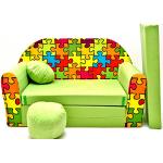 Welox Kindersofa Spielsofa Minicouch aus Schaum Kindersessel Kissen Matratze Farbwahl (Z34)