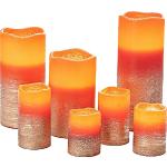 Weltbild LED-Echtwachskerzen Glamour Bordeaux 7er-Set - LED Kerze Höhe von 6 bis 18 cm Kerzen Batteriebetrieben - LED Kerzen mit Timerfunktion LED Kerzen Flackernde Flamme