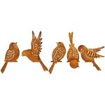 19 cm Weltbild Deko-Vögel für den Garten mit Tiermotiv aus Edelrost 5-teilig 
