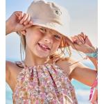 Aprikose Blumenmuster Vertbaudet Kindersonnenhüte & Kindersommerhüte mit Blumenmotiv aus Frottee für Mädchen Größe 122 