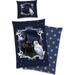 Reduzierte Dunkelblaue Motiv Harry Potter Motiv Bettwäsche aus Flanell 135x200 für den für den Herbst 