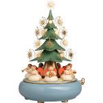 Erzgebirge Wendt und Kühn Runde Spieldosen mit Weihnachts-Motiv 
