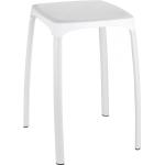 Weiße WENKO Sitzhocker matt aus Metall Breite 0-50cm, Höhe 0-50cm, Tiefe 0-50cm 