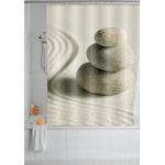 WENKO Duschvorhang »Sand and Stone«, BxH: 180 x 200 cm, Sand/Steine, beige beige