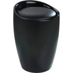 Schwarze Moderne Runde Badhocker aus Kunststoff gepolstert Breite 0-50cm, Höhe 0-50cm, Tiefe 0-50cm 