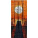 Reduzierte Orange WENKO Bambusvorhänge mit Insekten-Motiv aus Bambus 