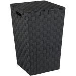 Schwarze WENKO Square Quadratische Wäschetruhen aus Kunststoff 