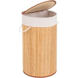Wenko Wäschetruhe »Bamboo«, 55 l Fassungsvermögen, mit Baumwoll-Wäschesack, aus Bambus (Natur) - B-Ware sehr gut