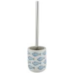 Blaue Maritime WENKO Runde WC Bürstengarnituren & WC Bürstenhalter matt aus Keramik 