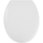 WENKO WC-Sitz Vigone Weiß - Antibakterieller Toilettensitz, rostfreie Edelstahlbefestigung, Duroplast, 37.5 x 45 cm, Weiß