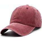 Reduzierte Burgundfarbene Vintage Snapback-Caps mit Schnalle aus Baumwolle für Herren Einheitsgröße 