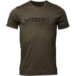 Grüne Sportliche Kurzärmelige Werder Bremen Nachhaltige T-Shirts aus Baumwolle für Herren Größe S 