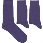 Lila Unifarbene Business Weri Spezials Thermo-Socken aus Wolle für Herren Größe 43 für den für den Sommer 
