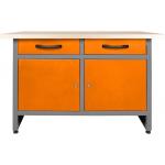 Orange Ondis24 Nachhaltige Werkbänke aus Metall mit Schublade 