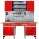 Rote Ondis24 Werkstattmöbel aus Buche mit Schublade 