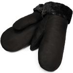Schwarze WERNER CHRIST Nachhaltige Herrenfäustlinge & Herrenfausthandschuhe aus Lammfell Größe 10 für den für den Winter 