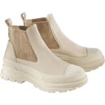 Sandfarbene Werner Chelsea-Boots aus Leder leicht für Damen Größe 38 