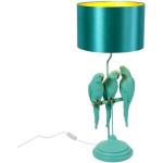 Goldene Nachttischlampen & Nachttischleuchten mit Papageienmotiv aus Kunststein E27 