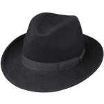 Schwarze Unifarbene Elegante Trilbies & Fedora-Hüte aus Wolle Handwäsche für Herren 