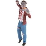 Rote Karo Buttinette Werwolf-Kostüme aus Polyester für Herren Größe M 