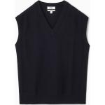 Marineblaue Elegante COS Nachhaltige V-Ausschnitt T-Shirts für Herren Größe S 