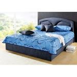 Reduzierte Blaue Westfalia Polsterbetten mit Bettkasten aus Kunststoff mit Stauraum 140x200 mit Härtegrad 3 