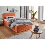 Westfalia Schlafkomfort Polsterbett, inkl. Bettkasten bei Ausführung mit Matratze, orange, ohne Matratze - kein Härtegrad - kein Härtegrad