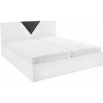 Reduzierte Weiße Westfalia Polsterbetten mit Bettkasten aus Kunstleder mit Stauraum 200x200 mit Härtegrad 2 
