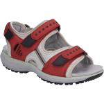Rote Josef Seibel Outdoor-Sandalen mit Klettverschluss aus Nubukleder leicht für Herren Größe 41 für den für den Sommer 