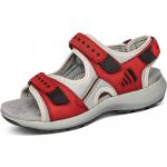 Rote Josef Seibel Outdoor-Sandalen mit Klettverschluss in Komfortweite aus Leder für Damen Größe 42 für den für den Sommer 