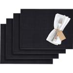Schwarze Unifarbene Westmark Tischsets & Platzsets aus Textil 4-teilig 
