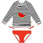 Rote Kinderbadeanzüge mit Melonenmotiv für Mädchen 