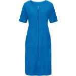 Royalblaue Strandkleider mit Reißverschluss aus Baumwolle für Damen Größe XL 