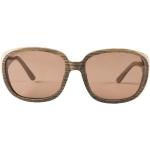 Braune WEWOOD Nachhaltige Sonnenbrillen mit Sehstärke aus Edelstahl für Damen 